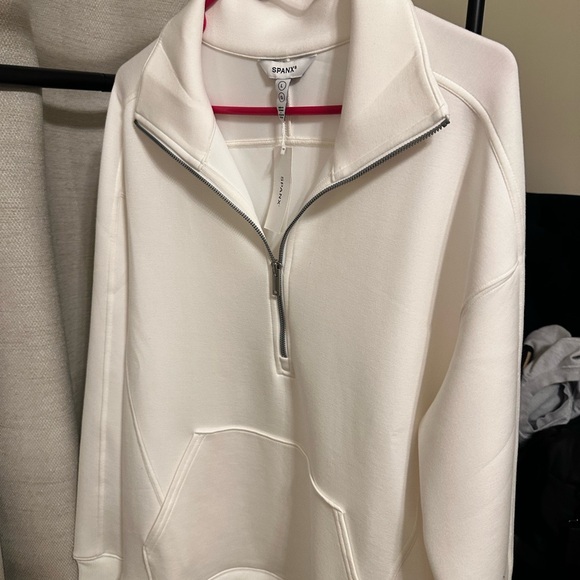 SPANX Airessentials Luxe Half Zip pullover sweatshirt - Picture 3 of 5